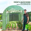 Outsunny 3 x 2 x 2m Polytunnel Greenhouse Walk-in 2 Large Doors Green