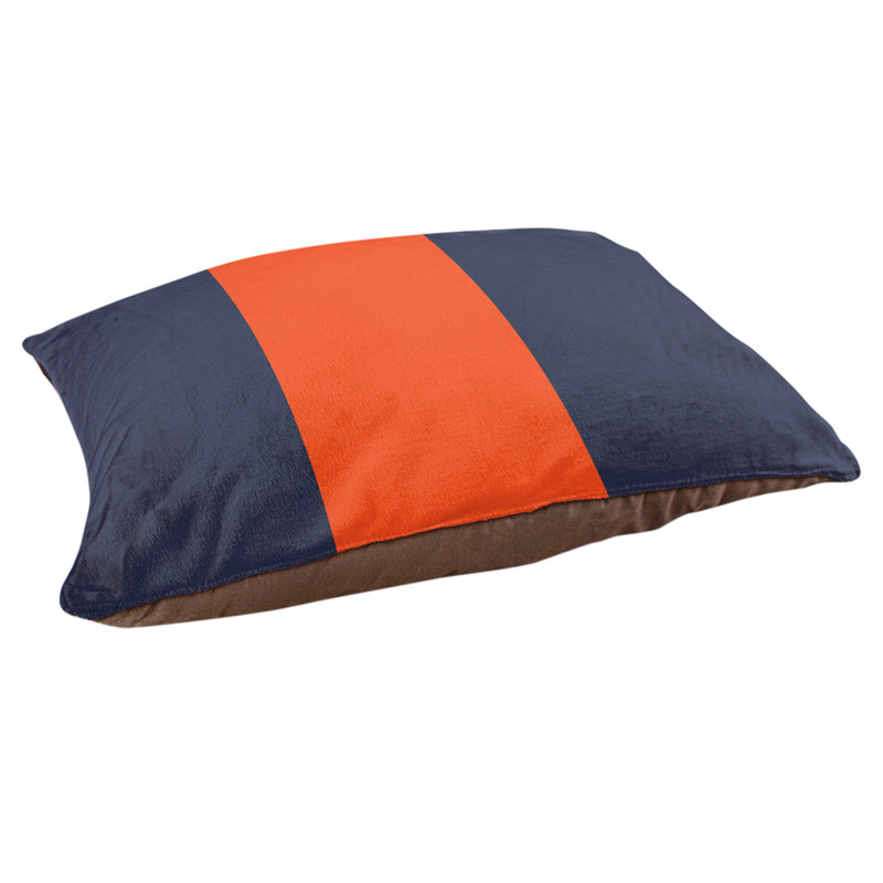 Oreiller Oklahoma, Très grand (l 50 po x P 40 po x H 7 po), Bleu / orange / bleu