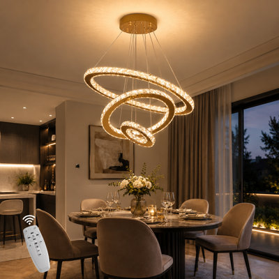 Lowellville 3 - Light Crystal LED Chandelier