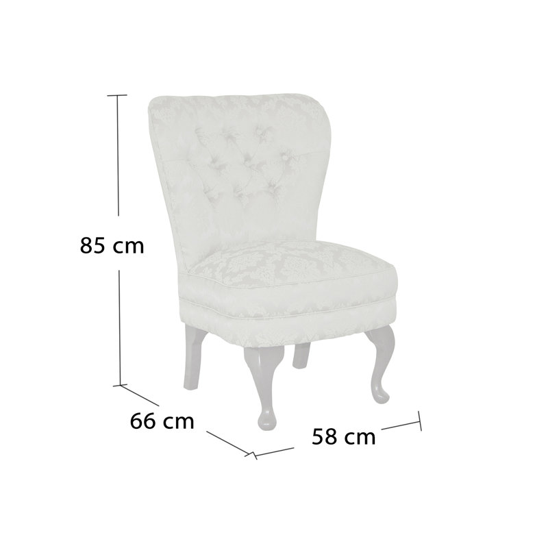 Oullins Upholstered Side Chair, Mahogany, Angelina Gold Pattern
