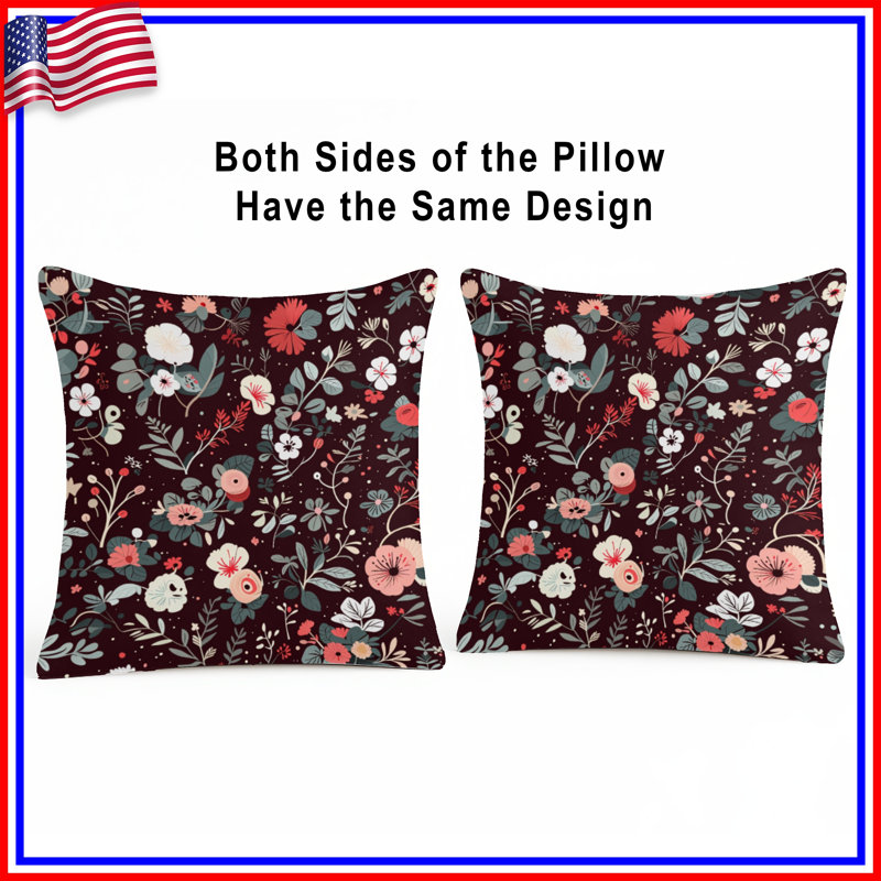 Coussin Floral, 20 x 20 inches