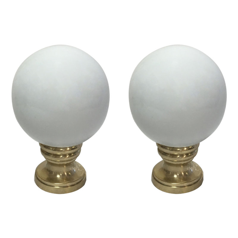 Faîteau de lampe sphérique en céramique, Blanc