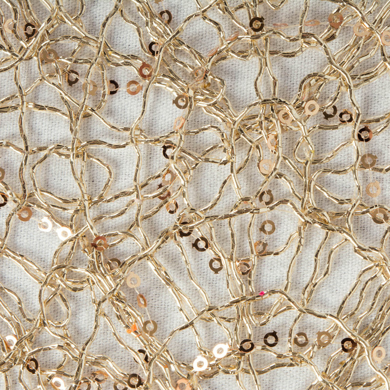 Julia Sequin Mesh Table Runner, Gold