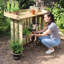 Ahlanni Rectangular Folding Outdoor Side Table , 109cm W 45cm D