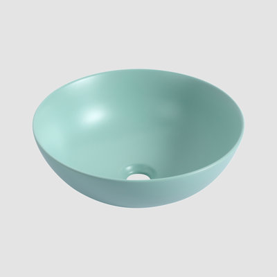 Ceramic Countertop Art Wash Basin, Vessel Sink(Matt Light Green) -  Go Peak Track, GPTYX07678A