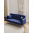 71-inch convertible love seat sofa, American retro blue velvet material, suitable for small living room, bedroom, office-1736278763-1710909979