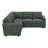 Hoelscher L-shaped Sleeper Sectional Upholstered Sofa Bed With Storage Space Green-122510077