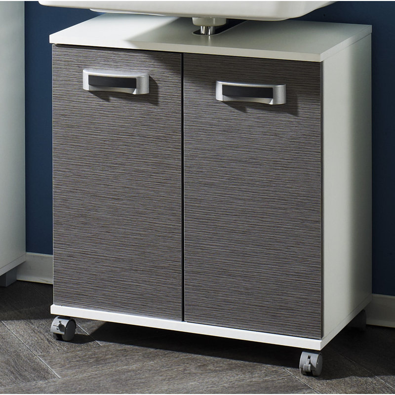 Cadiz 59.8cm Bathroom Vanity Base Only, Grey/Brown/Blue