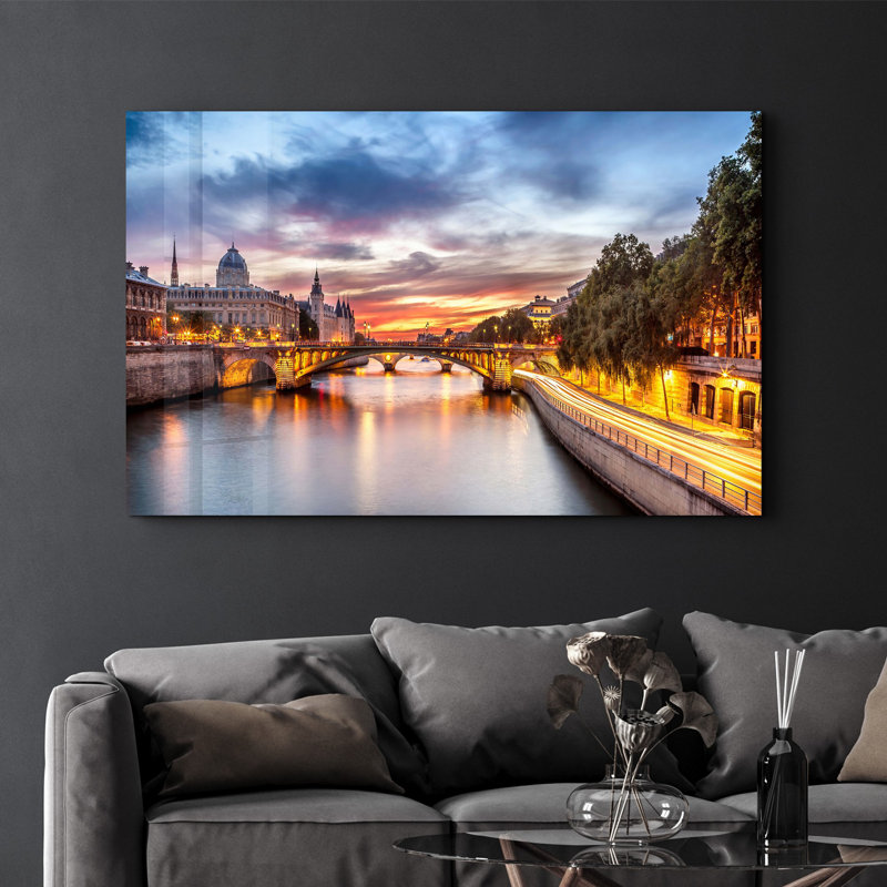Peinture décorative en verre trempé