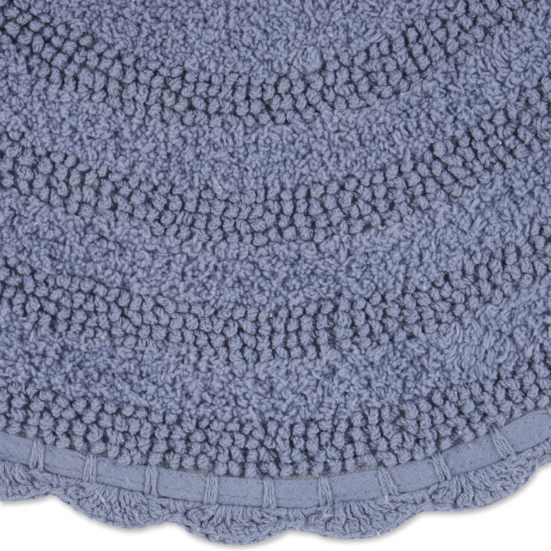 Hoang Cotton Bath Mat, Stonewash Blue