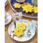 Marble Azure Bone China Salad/Dessert Plate