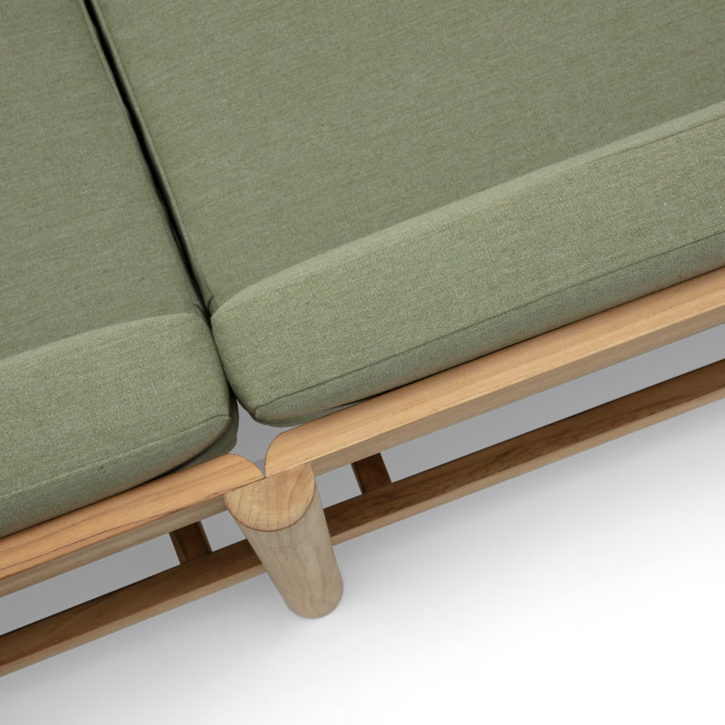 Haven 62.5'' Wide Teak with Sunbrella® Cushions, Sunbrella Leaf