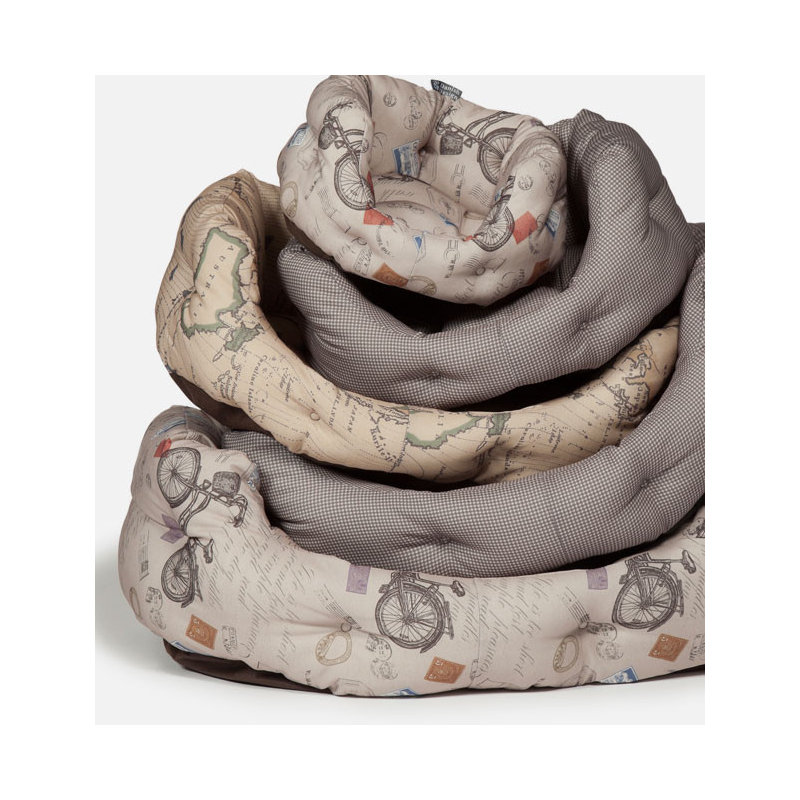 Vintage Maps Polyester Pet Bed, X-Large (89 cm L x 68 cm W)