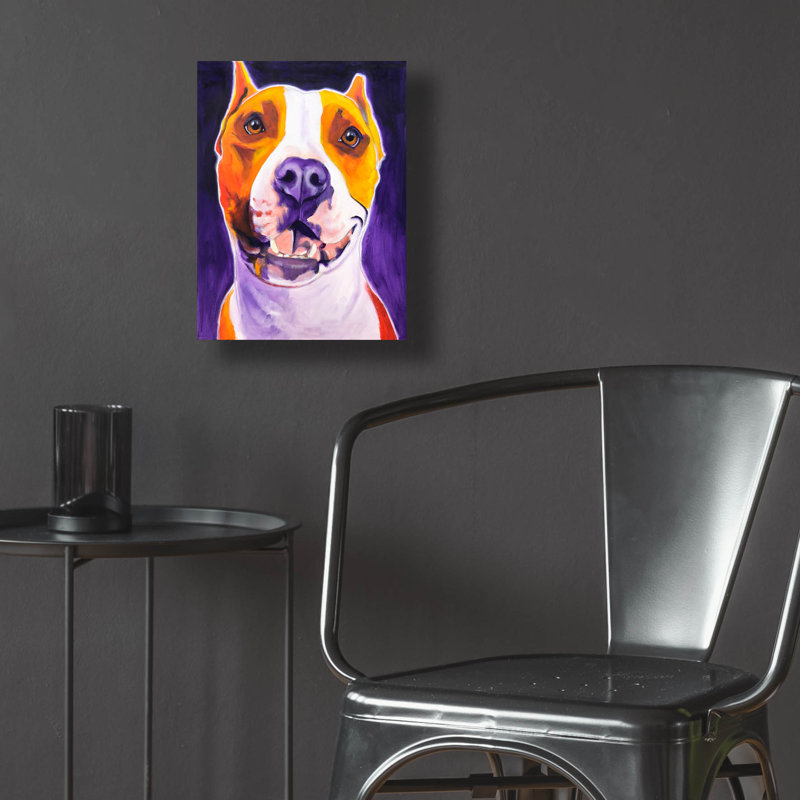 «Pit Bull - Rexy» par Dawg Painter, H 16 po x l 12 po