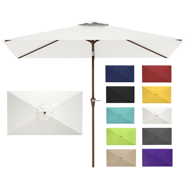 Parasol de patio 10 x 6,5 pi, White