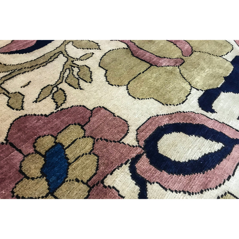 Hand-Knotted High-Quality Pink Area Rug