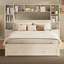 Lit plateforme en bois de pin avec table de chevet tout-en-un 2-2033441674