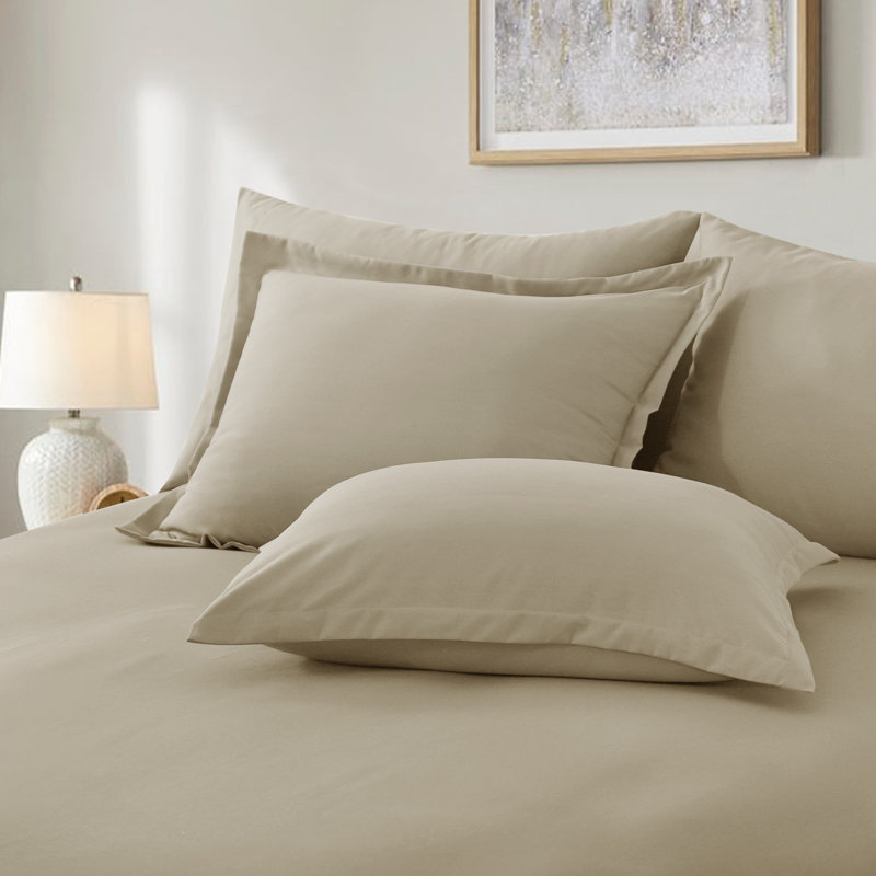 Ensemble d'édredon en microfibre 5/7-pièces , Édredon de grande taille et 6 pièces supplément, Kaki