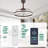 Jucel 24" Modern Smart Reversible Ceiling Fan with Light and APP Control, 6-Speed Dimmable LED Fan Lights-1747394825