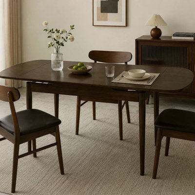 Solid Wood Extendable Dining Table Expandable Kitchen Table for 4-10 People 47.2"L-63"L Expandable Table for Dining Room, Kitchen, Living Room