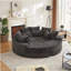 Canapé rond surdimensionné en velours côtelé de 78,5 pouces, convertible en deux fauteuils inclinables, canapé-lit 2 en 1, conception de coussin pour le cou avec cinq coussins décoratifs-1140072331