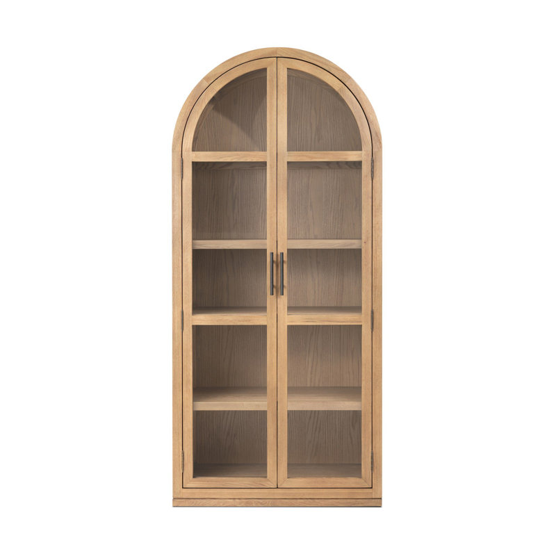 HEPBURN Display Cabinet, Drifted Smoked Oak Veneer