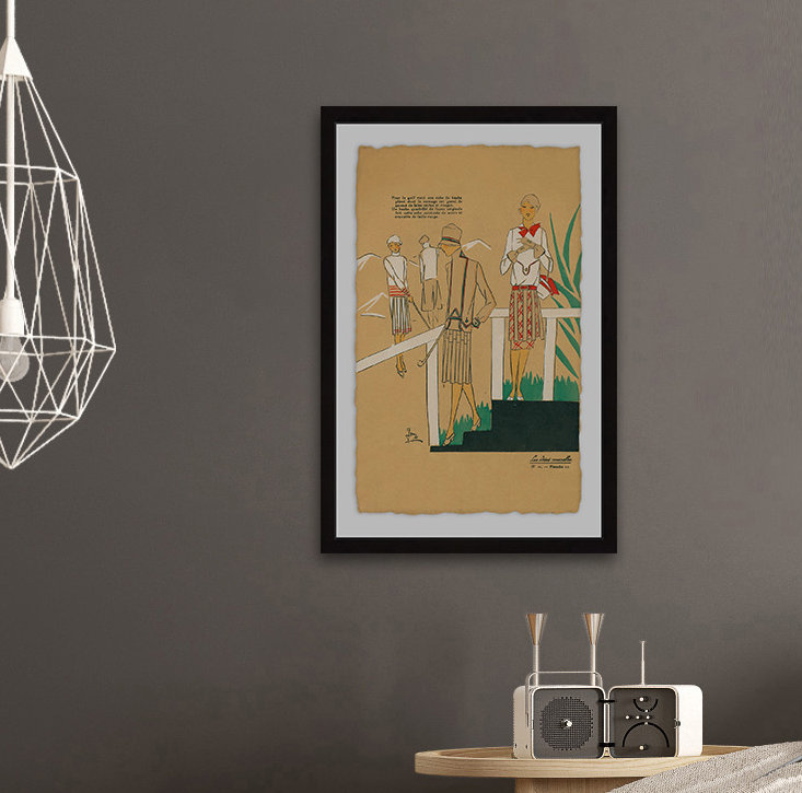 Golf Ladies - Single Picture Frame Painting, 91 cm H x 61 cm W x 4cm D