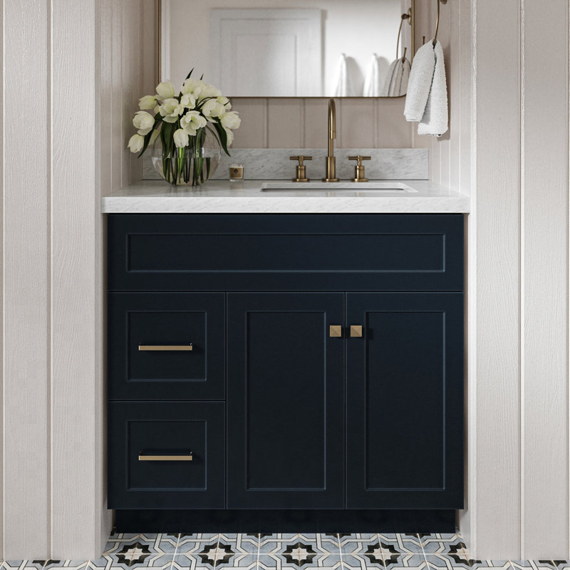 Ensemble de meuble-lavabo simple 37 po Hamlet, Bleu minuit