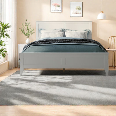 Grand lit moderne en bois massif, aucun sommier requis, utilisation confortable à la maison