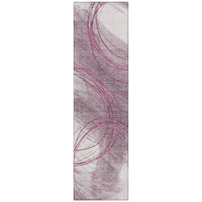 Machine Washable Indoor/Outdoor Chantille ACN2396 Abstract Rug