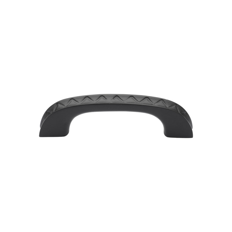 Heritage Brass Matt Black Rustic Iron Cabinet Pull Aztec Design 9.6cm CTC