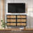 Rattan 6 Drawer Dresser For Bedroom, Chest Of Drawers With Deep Drawers