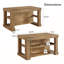 Îlot de cuisine avec tablettes de rangement, tablette de cuisine de 55 pouces avec grand plan de travail, structure stable, style maison de campagne-15873510