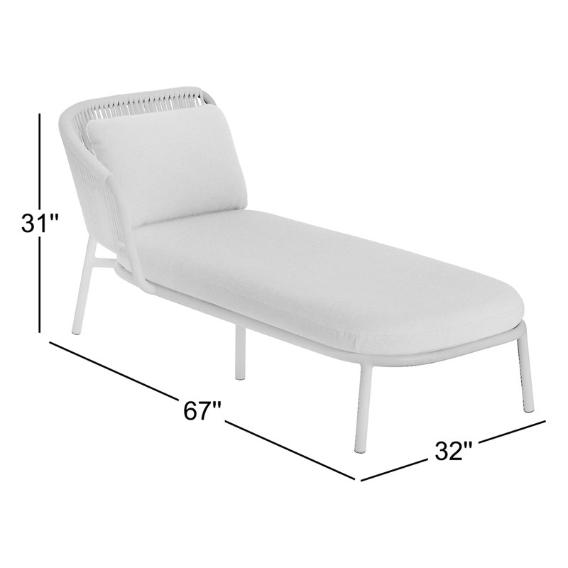 Mate Outdoor Chaise Lounge, Linen Sunbrella®