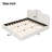 King Size Upholstered Platform Bed, Beige-220123183