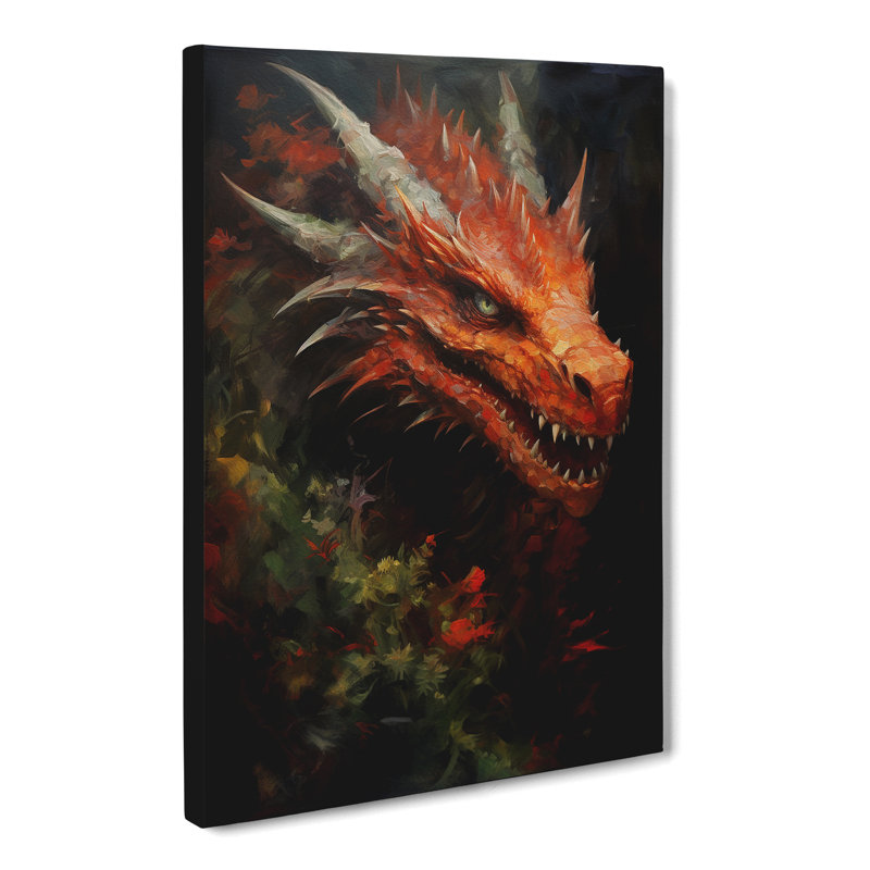 Dragon Expressionism - Print on Canvas, 50cm H x 35cm W x 3cm D