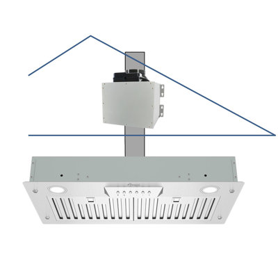28" 800 CFM Ducted Insert Range Hood In Stainless Steel
