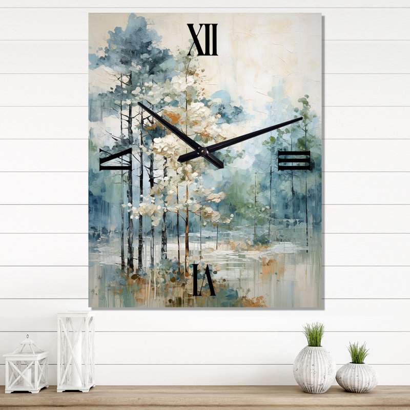 Jermia - Horloge murale moderne paysage et nature, Moyen