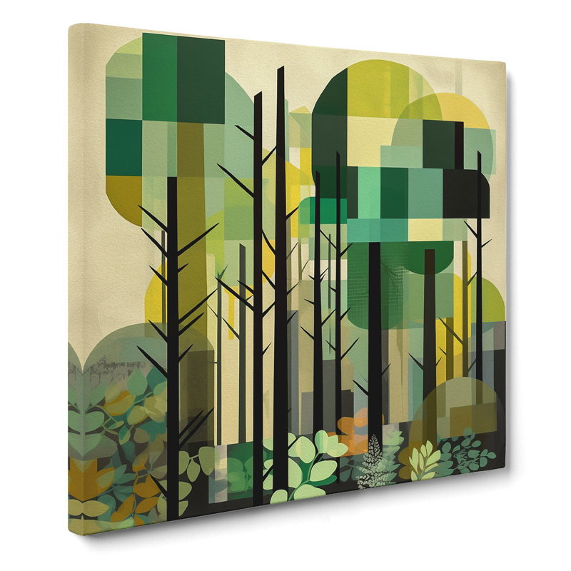 Forest Constructivism No.1 - Wrapped Canvas, 50cm H x 50cm W x 3cm D