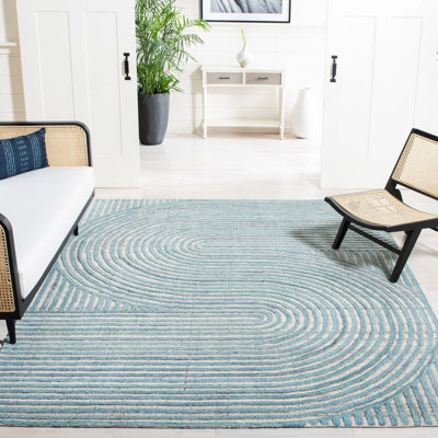 Stalvey Hand Tufted Performance Abstract Rug