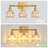 3-Light Gold Vanity Light Wall Light Over Mirror With Amber Tulip Glass Shade-623034586-623034584-623755092