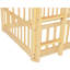 Lit simple superposé au-dessus du plancher avec garde-corps et caractéristiques - Fabrication en bois de pin massif-795356487