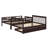 Full over Full Bunk Bed with Built-In Stairs , Trundle Bed Included-114851738