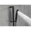 Douche à main 59 pouces avec barre coulissante de 28 pouces, fondation de salle de bain noir mat, tête réglable pour jet d'eau intense, buses, aspect acier inoxydable rouille, jet énergétique, rouille