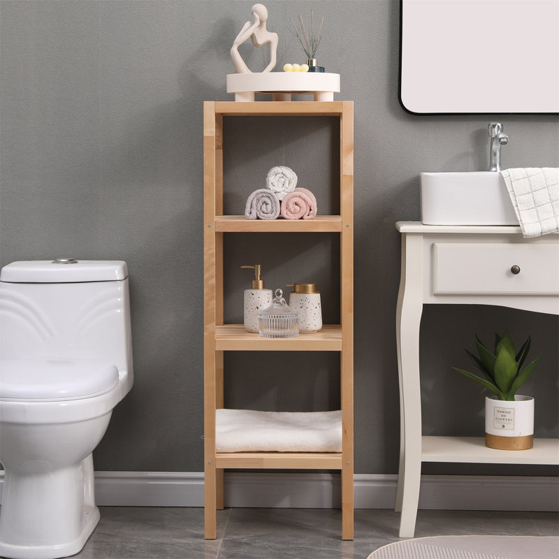 Aghaboy Solid Wood Bathroom Shelves