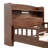 Kids Bed Platform Standard Bed With Bookcase Headboard, Footboard, Adjustable Guardrails, Led Sensor Light-491710370-491710380