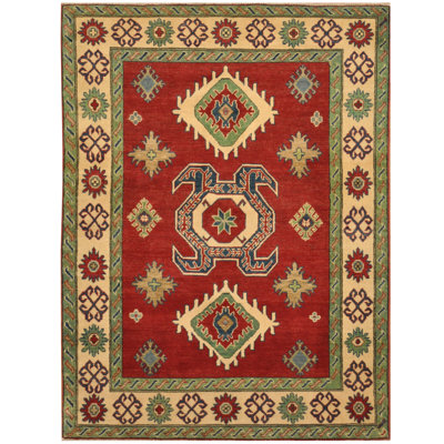 Duponta One-of-a-Kind 4'8" X 6'3" Wool Area Rug in Red