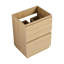 Meuble-lavabo de salle de bain de 61 cm avec tiroir double - Bois d'ingénierie Fascinating Nuance Autoportant