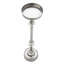 De 2 tables d'appoint rondes en fer de 26 po H, finition argent brossé, 5,74 po Surface supérieure et tables lestées idéales pour les boissons