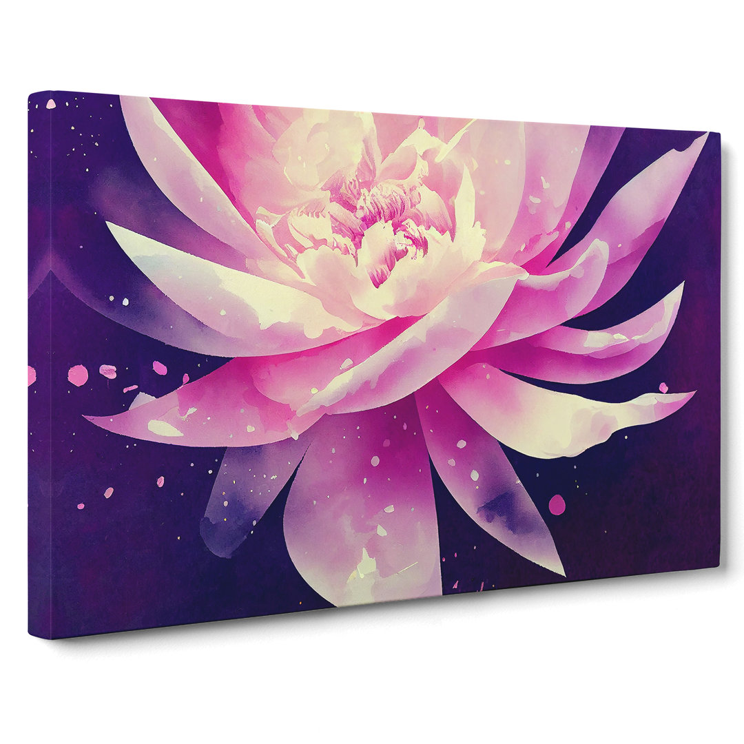 XXX-H1022-WF-7738X Serene Peony Flower Abstract - Wrapped Canvas Print
